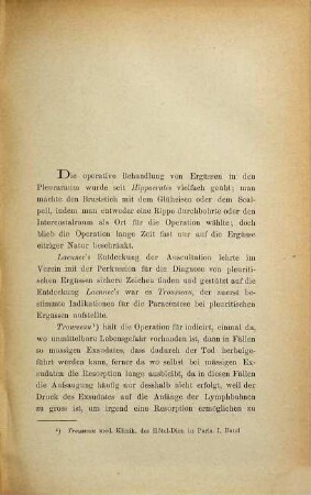 Ueber die Punktion pleuritischer Exsudate