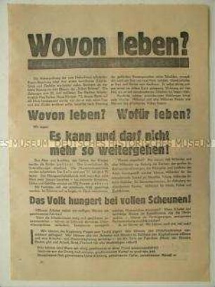 Wahlkampfflugblatt für die KPD, Aufruf zur Kampfwoche der Antifaschistischen Aktion