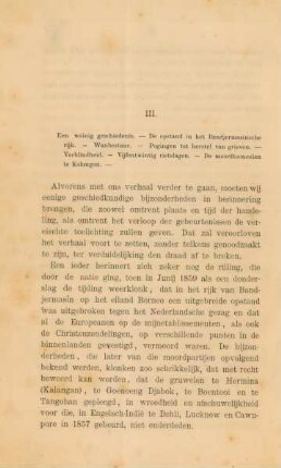 III. Een weinig geschiedenis. - ...