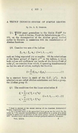 A triply infinite system of simple groups