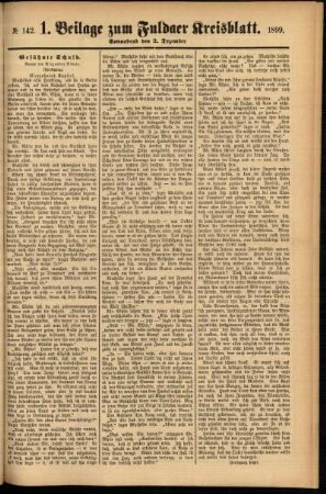 Zweite Ausgabe vom Samstag, den 02. Dezember 1899.