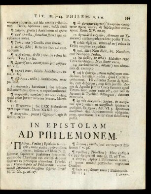 In Epistolam Ad Philemonem