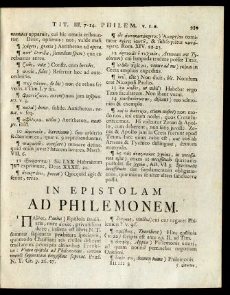 In Epistolam Ad Philemonem