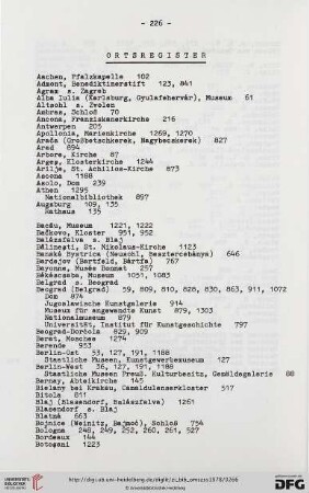 Ortsregister