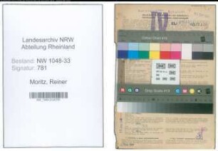 Entnazifizierung Reiner Moritz , geb. 05.08.1901 (Lehrer)