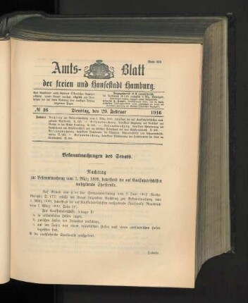 No. 46, 29. Februar 1916