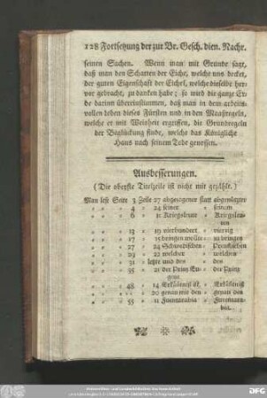 Ausbesserungen.