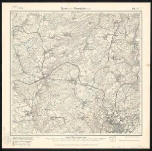 Meßtischblatt 133.(3186) : Syrau (Sächs.) - Bernsgrün (Preuß.), 1915 : Syrau (Sächs.) - Bernsgrün (Preuß.). - Aufgen. 1907, hrsg. 1909, einz. Nachtr. 1915. - 1:25000. - Leipzig, 1915. - 1 Kt.
