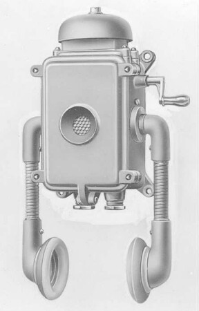 Wasserdichter Wandapparat von Siemens : Technikgeschichte | Physik | Elektrizität | Telegraphie und Telephonie