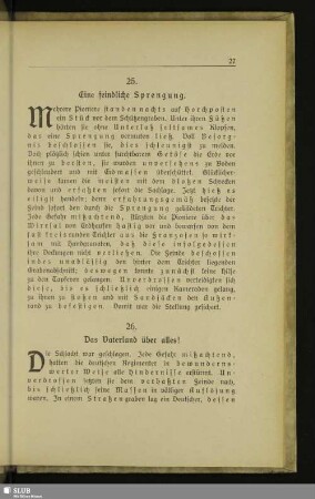 25. Eine feindliche Sprengung