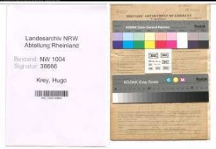 Entnazifizierung Hugo Krey , geb. 02.11.1896 (Angestellter)