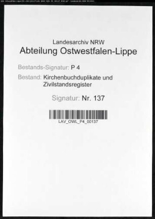 Zivilstandsregister von Hörde (H 1811). (Gemeinde: Hörde, Stadt Dortmund)