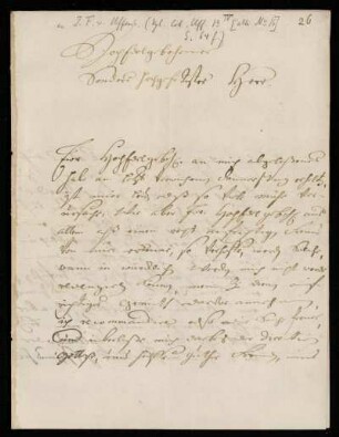 Brief von Helfrich Müller an Johann Friedrich von Uffenbach, Gießen, 10.11.1726