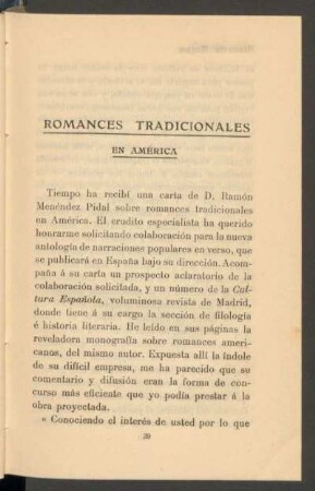 Romances tradicionales en América