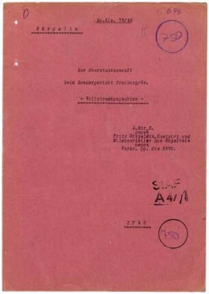 Angeklagter: Bürgelin, Fritz (Gastwirt); Brombach *07.12.1898 in Hügelheim; + ? Delikt: Verbrechen gegen die Kriegswirtschaftsverordnung Tatort: Brombach Tatzeit: Juli 1940-Juni 1941