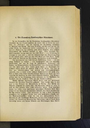 9. Die Sammlung Hamburgischer Altertümer.