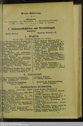 1. Kommunalbehörden und Verwaltungen