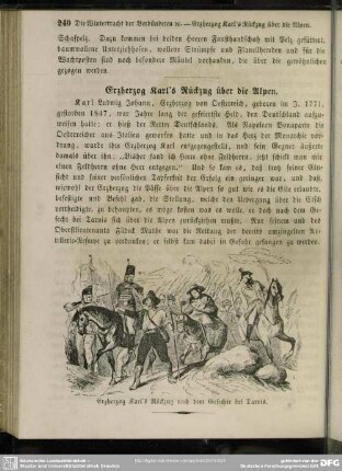 Erzherzog Karl's Rückzug nach dem Gefechte bei Tarvis