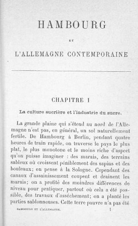 Chapitre I La culture sucrière et l'industrie du sucre.