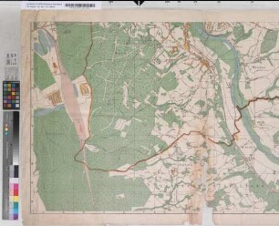 Plan der Stadt Mülheim an der Ruhr. Bearbeitet im Stadtvermessungsamt. 1926. Eckes, Vermessungsdirektor / Hegadadruck Willy Größchen, Dortmund