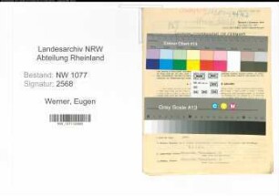 Entnazifizierung Eugen Werner , geb. 16.08.1897 (Polizist)