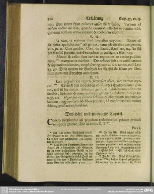 Das sechs und funfzigste Capitel. Concio prophetica ad populum redemtorum primae periodi temporis gratiae, siue in initiis N.T.