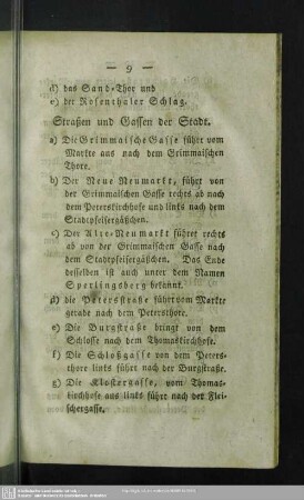Straßen und Gassen der Stadt