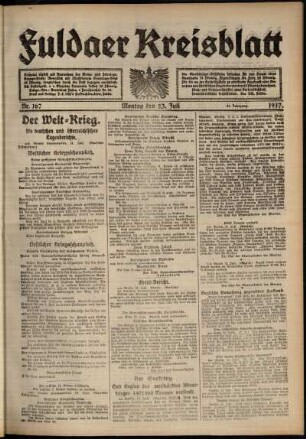 Ausgabe vom Montag, den 23. Juli 1917.
