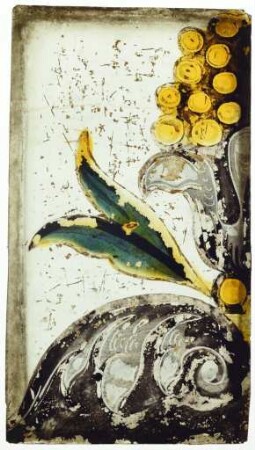 Ornament mit Blatt und Trauben
