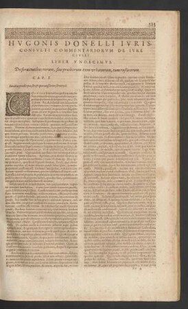 Liber Undecimus. De servitutibus rerum, sive praediorum tum urbanorum, tum rusticorum