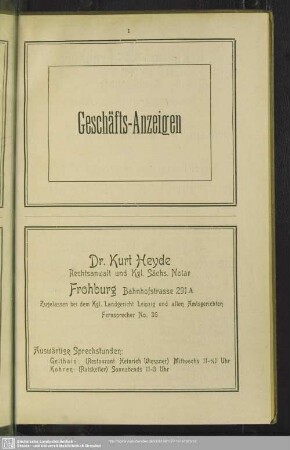 Geschäfts-Anzeigen