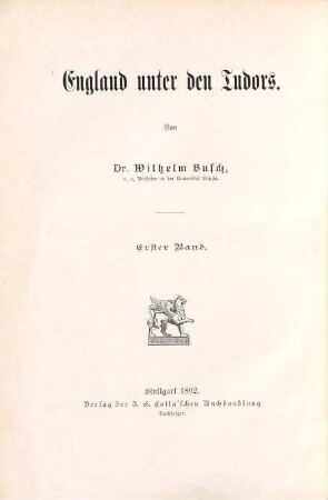 England unter den Tudors, I. König Heinrich VII. : (1845 - 1509)
