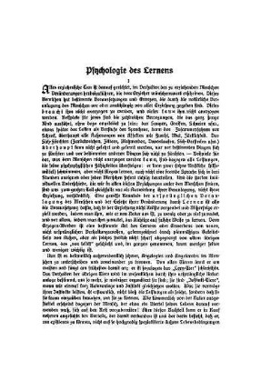 Psychologie des Lernens