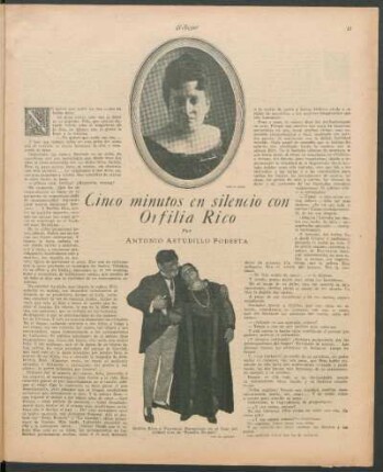 Cinco minutos en silencio con Orfilia Rico
