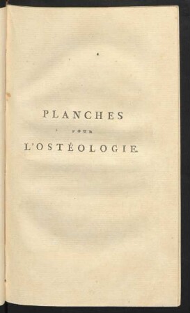 Planches Pour L`Ostéologie.