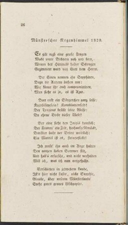Münsterscher Regenhimmel 1820.