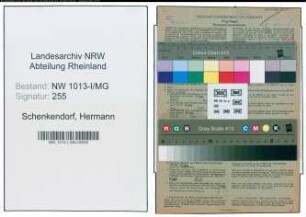 Entnazifizierung Hermann Schenkendorf , geb. 17.07.1908 (Monteur)