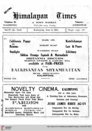 No. XLII (03 June 1951)