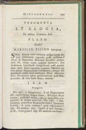 Fragmenta Et Elogia