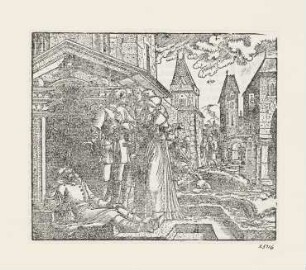 Blindheit des Tobit, aus: Martin Luther, "Die Propheten alle Deudsch", Wittenberg 1561, S. 164 recto