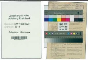 Entnazifizierung Hermann Schlueter , geb. 07.01.1914 (Lehrer)