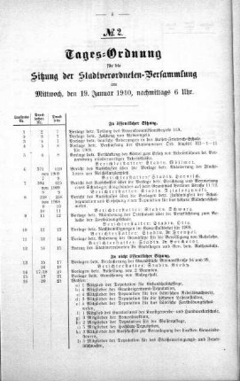 Tages-Ordnung No. 2 (2-22), 19. Januar 1910