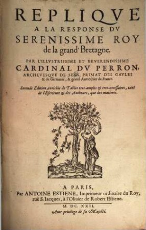 Replique à la Response du Serenissime Roy de la grand Bretagne