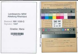 Entnazifizierung Maria Graeber , geb. 04.12.1911 ()