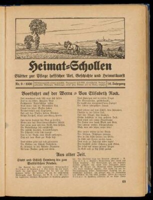 Heimat-Schollen 10. Jahrgang, Nr. 9, 1930