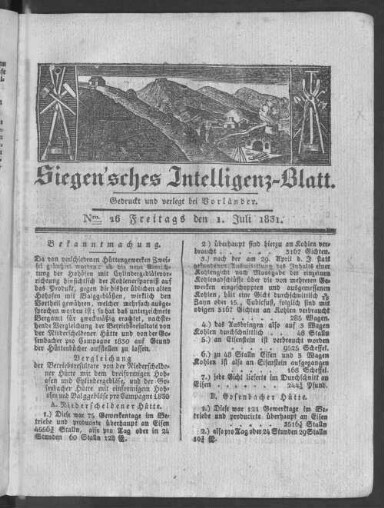 Titelseite einer Zeitung