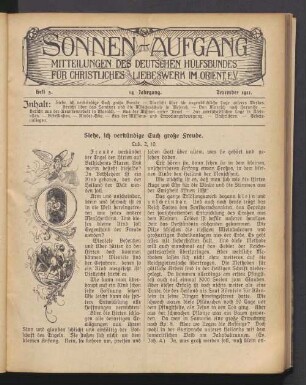 Heft 3. 14. Jahrgang. Dezember 1911