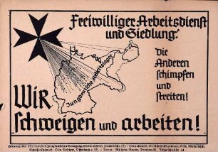Freiwilliger Arbeitsdienst und Siedlung - Jungdeutsche Arbeitslager (Jungdeutscher Orden)