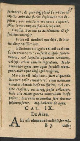 Cap. IX. De Aere.