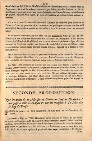 Information Sommaire Des Droits De Sa Majesté Le Roy De Prusse à la pleine Souverainité de Neufchatel Et Valangin